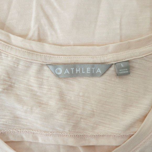 Athleta Light Pink Tank Top with Back Cut Out - Picture 3 of 5